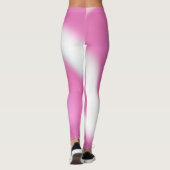 Leggings met een abstract roze en wit ontwerp (Achterkant)