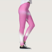 Leggings met een abstract roze en wit ontwerp (Rechts)