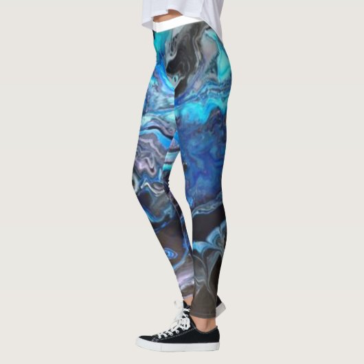 Leggings met een blauwe lagune (Links)