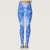 Leggings met een coole blauwe kunst (Voorkant)