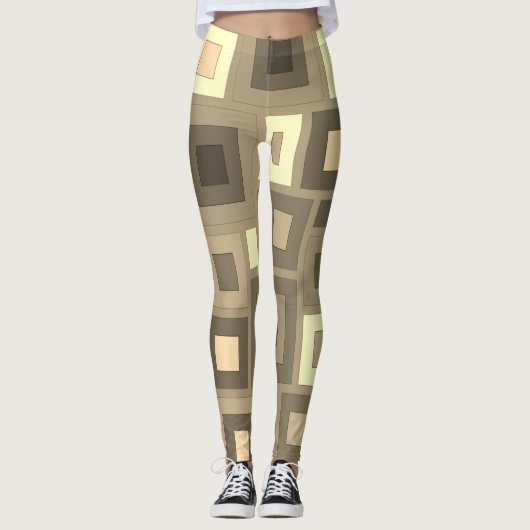 Leggings met een deel van geometrische vormen (Voorkant)