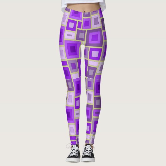 Leggings met een deel van geometrische vormen (Voorkant)
