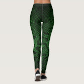 Leggings met een donkergroen snakeskin-patroon (Achterkant)