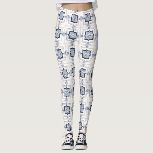 Leggings met een geometrisch patroon (Voorkant)