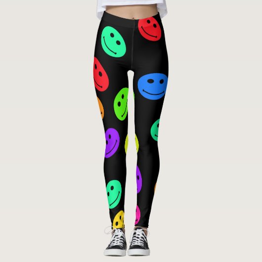Leggings met een glimlach-gezicht (Voorkant)