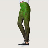Leggings met een groen patroon van zwarte koolstof (Links)