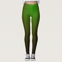 Leggings met een groen patroon van zwarte koolstof