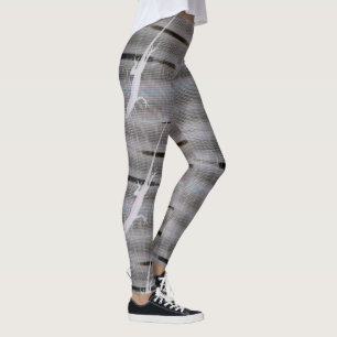 leggings met een hagedis-silhouette grayscale