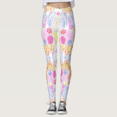 Leggings met een kleurrijk abstract patroon (Voorkant)