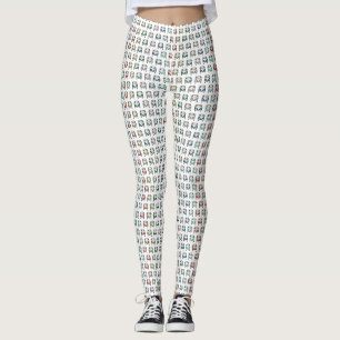 leggings met een koel klassiek buspatroon