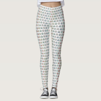 leggings met een koel klassiek buspatroon