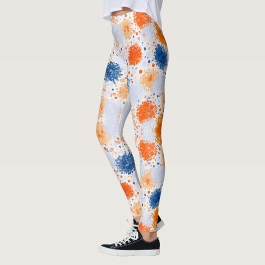 Leggings met een levendig abstract ontwerp (Links)