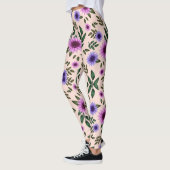 Leggings met een levendig bloemenpatroon (Links)