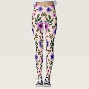 Leggings met een levendig bloemenpatroon