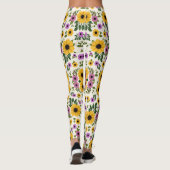 Leggings met een levendig bloemenpatroon (Achterkant)