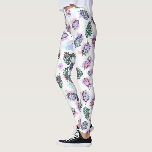 Leggings met een levendig patroon (Links)