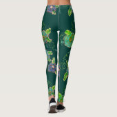 Leggings met een modern bloemontwerp (Achterkant)