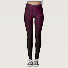 Leggings met een paarse zwarte koolstofvezelpatroo