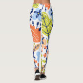 Leggings met een strakke grafische bloem (Achterkant)