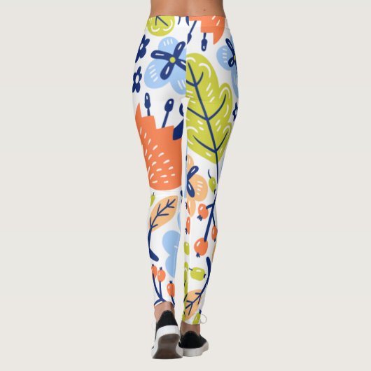 Leggings met een strakke grafische bloem (Achterkant)