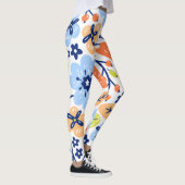 Leggings met een strakke grafische bloem (Rechts)