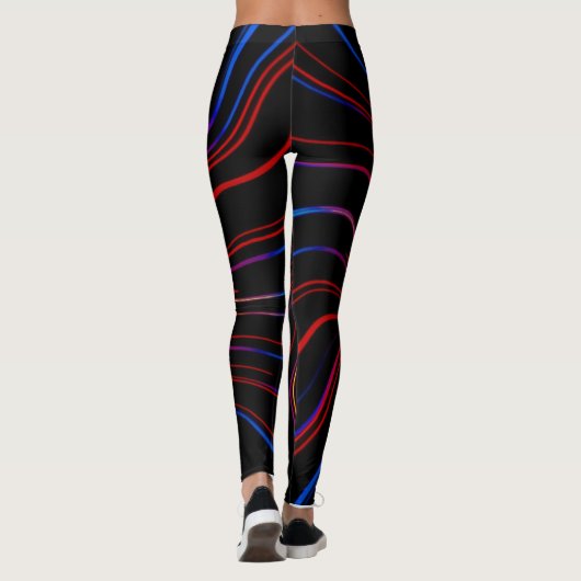 Leggings met een uniek kunstwerkontwerp (Achterkant)