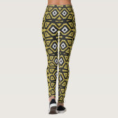 Leggings met een zwart en goudpatroon ★ Funky Trib (Achterkant)