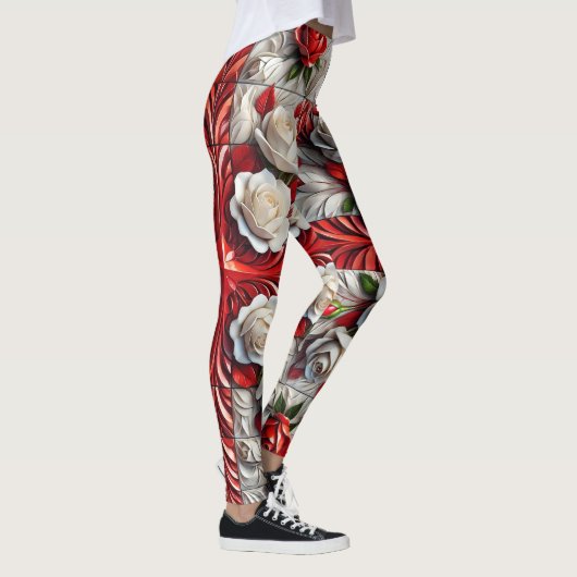 Leggings met Engels Rozen Design (Rechts)