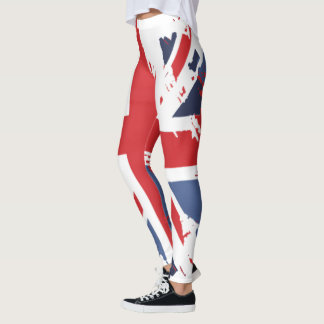 Leggings met gedesdistressed Union Jack - Britse V