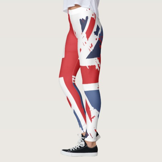 Leggings met gedesdistressed Union Jack - Britse V (Links)