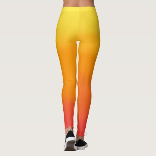 Leggings met geel, oranje en rood kaliber (Achterkant)