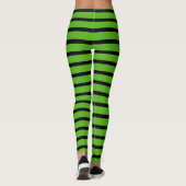 Leggings met gestreept zwarte en groene heks (Achterkant)