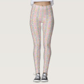 Leggings met gestreepte bloemen (Voorkant)