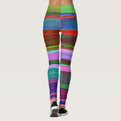 Leggings met gestripte kleurige kleuren (Achterkant)