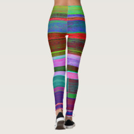 Leggings met gestripte kleurige kleuren