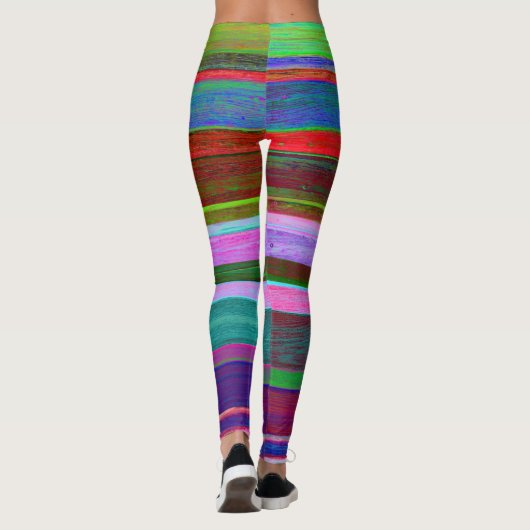 Leggings met gestripte kleurige kleuren (Achterkant)