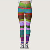 Leggings met gestripte kleurige kleuren (Voorkant)