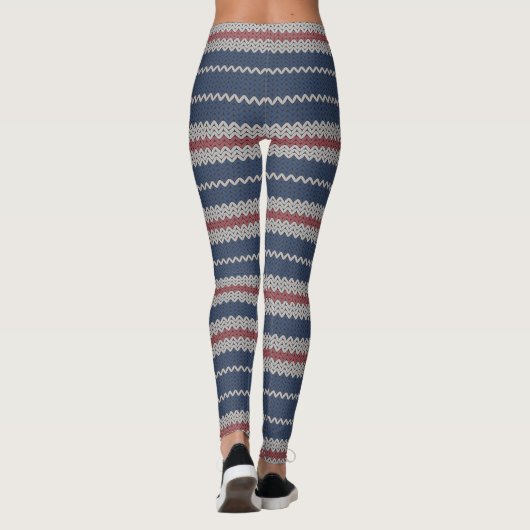 Leggings met gestripte wolken (Achterkant)