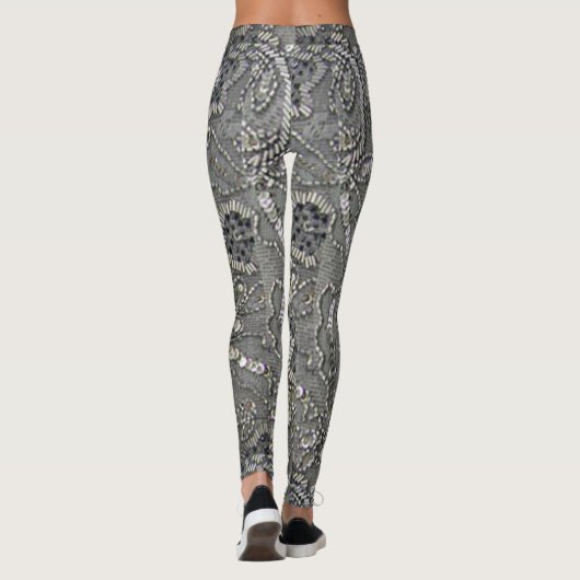 Leggings met getande kant (Achterkant)