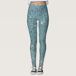 Leggings met glanskleuren