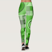 Leggings met groene casual kunst (Achterkant)