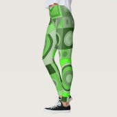 Leggings met groene casual kunst (Links)