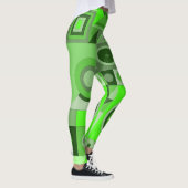 Leggings met groene casual kunst (Rechts)