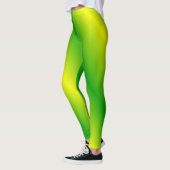 Leggings met groene en gele streep (Links)
