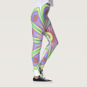 Leggings met groene en roze kunst (Rechts)
