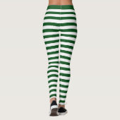 Leggings met groene en witte strepen voor kerstmis (Achterkant)