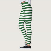 Leggings met groene en witte strepen voor kerstmis (Links)