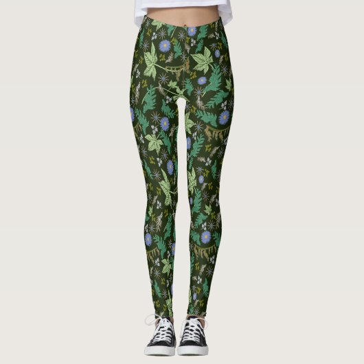 Leggings met groene kerst (Voorkant)