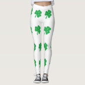 Leggings met groene klaveren (Voorkant)