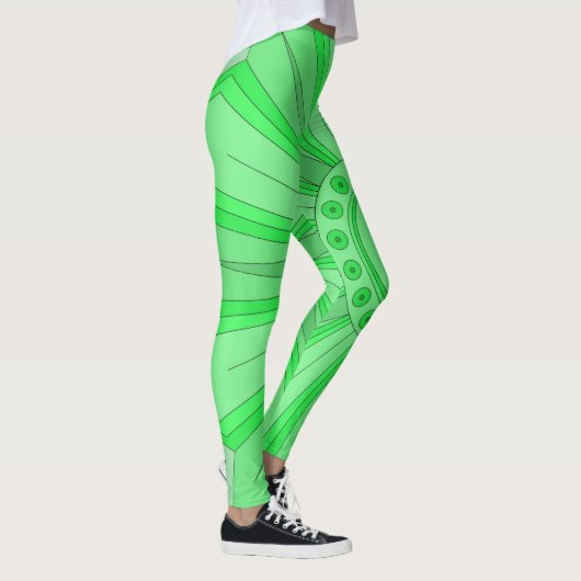 Leggings met groene kunst (Rechts)